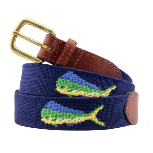 NEEDLEPOINT BELT, MAHI MAHI