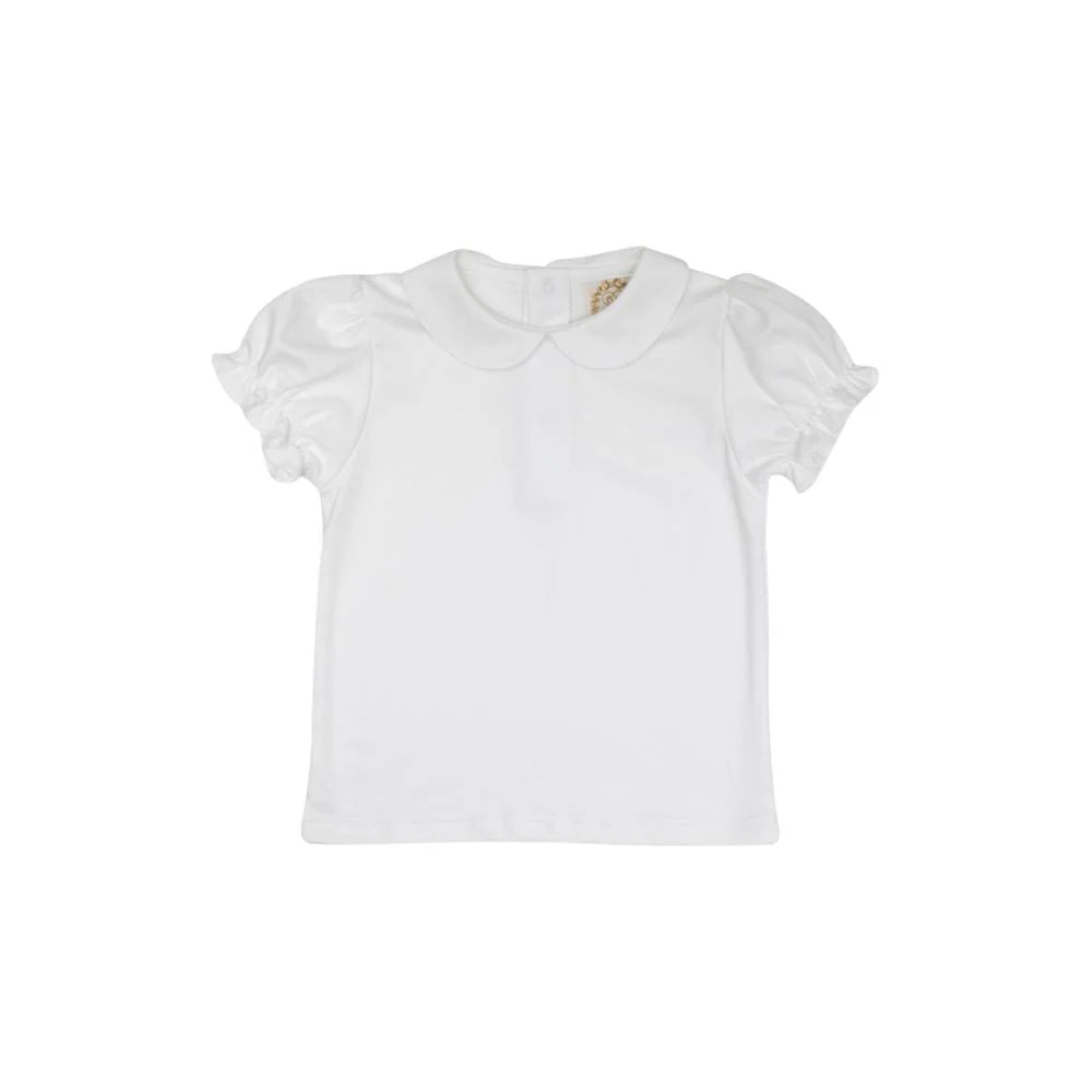 Maudes Peter Pan Collar Shirt - Pima - SS, 
Worth Avenue White/Worth Avenue White