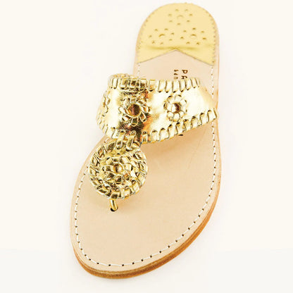 PALM BEACH SANDALS, GOLD/GOLD