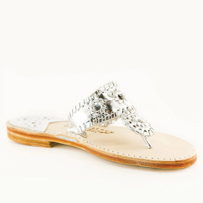 PALM BEACH SANDALS, SILVER/SILVER