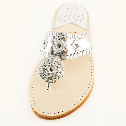 PALM BEACH SANDALS, SILVER/SILVER