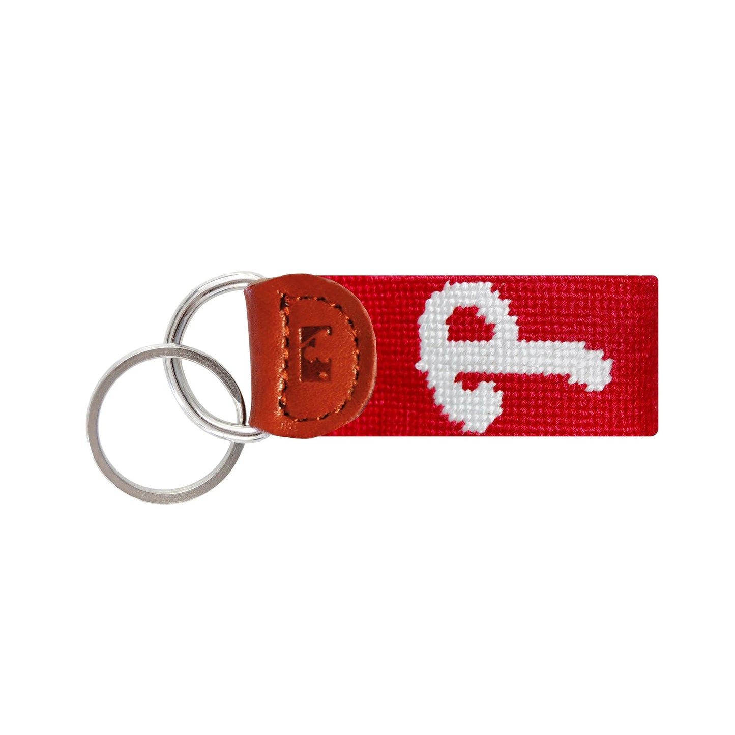 NEEDLEPOINT KEY FOB, PHILLIES