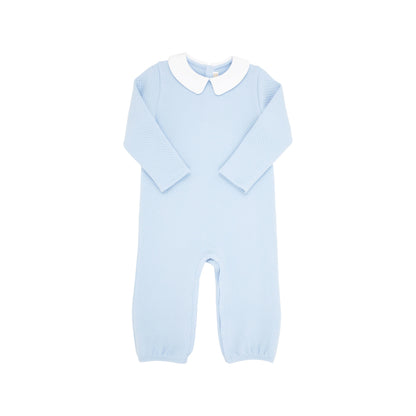 Potter's Playsuit, Quilted, Beale Street Blue/Worth Avenue White