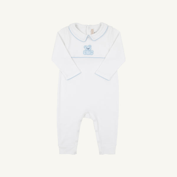 Robbins Romper, 
Worth Ave White/Buckhead Blue/Bear
