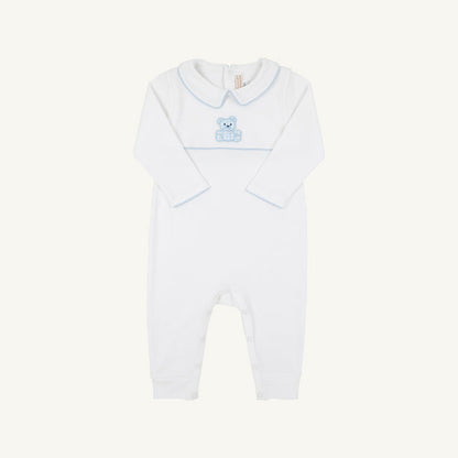 Robbins Romper, 
Worth Ave White/Buckhead Blue/Bear