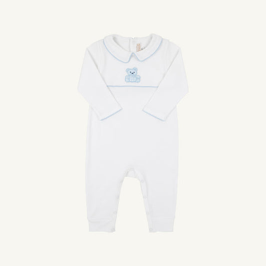 Robbins Romper, 
Worth Ave White/Buckhead Blue/Bear