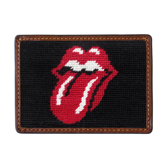 NEEDLEPOINT CARD WALLET, ROLLING STONES