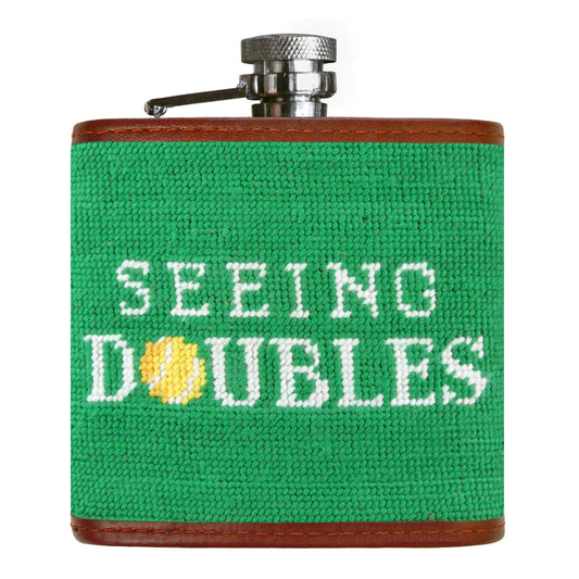 NEEDLEPOINT FLASK, SEEING DOUBLES