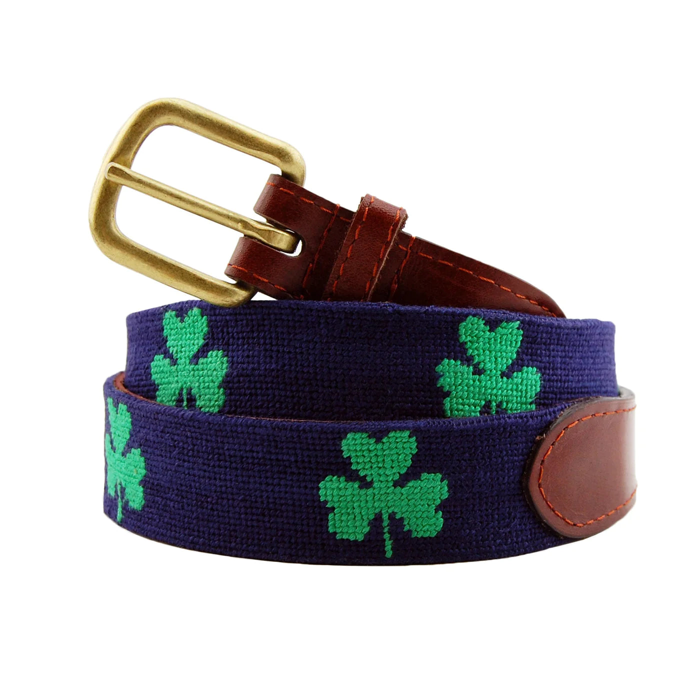 NEEDLEPOINT BELT, SHAMROCK