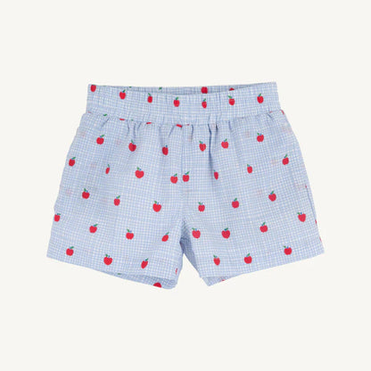 Sheffield Shorts - Broadcloth, 
Apple of My Eye/Wood Boat Blue