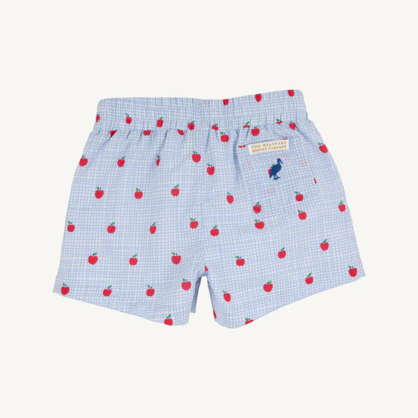 Sheffield Shorts - Broadcloth, 
Apple of My Eye/Wood Boat Blue