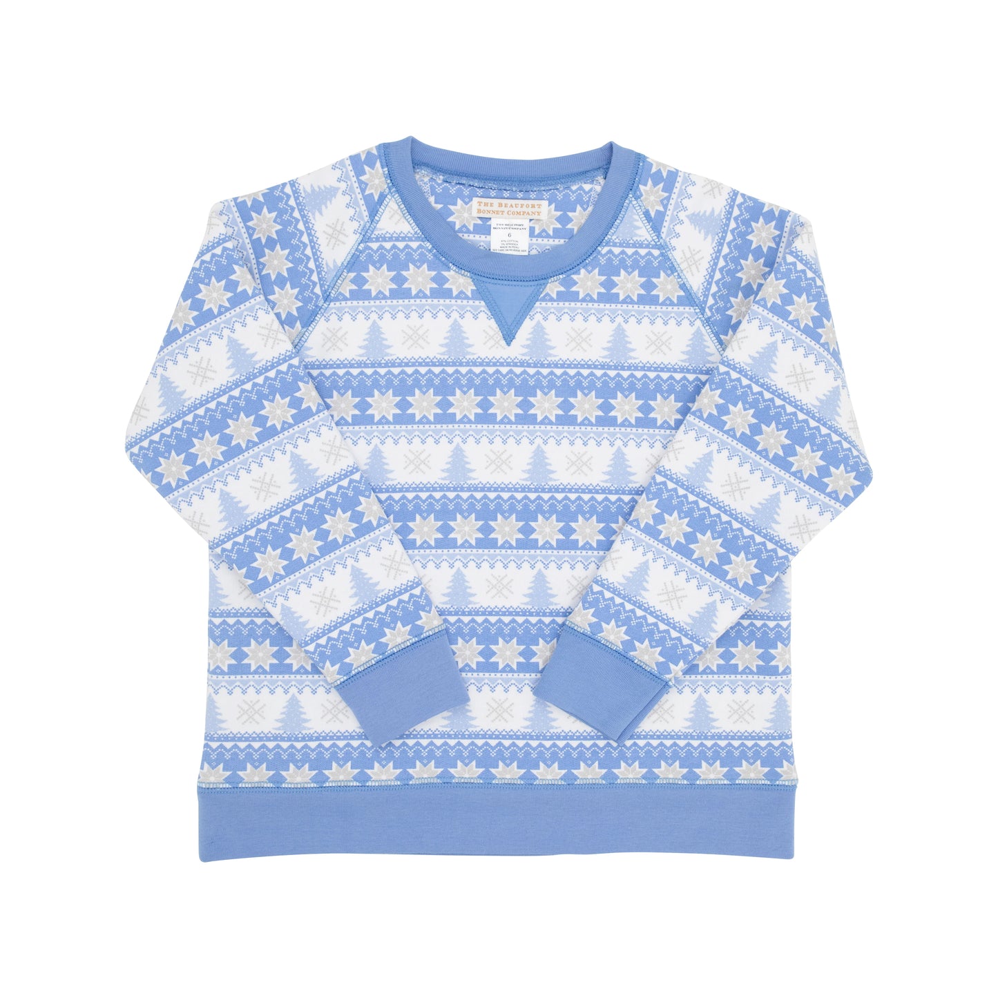 Smitty Sweatshirt, 
Fairisle Flurries (Blue)/Barbados Blue