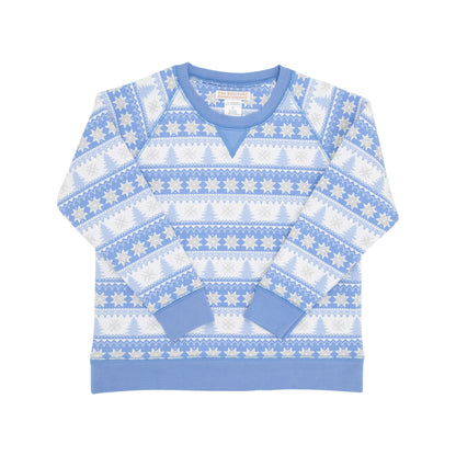 Smitty Sweatshirt, 
Fairisle Flurries (Blue)/Barbados Blue