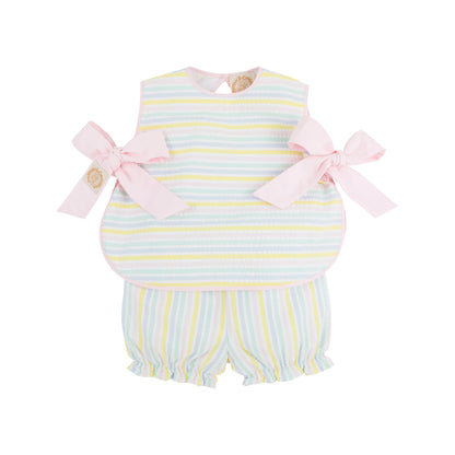 Talbott Tie Side Siesta Key Seersucker with Palm Beach Pink