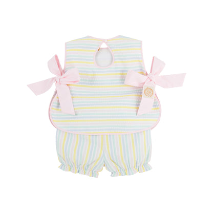 Talbott Tie Side Siesta Key Seersucker with Palm Beach Pink