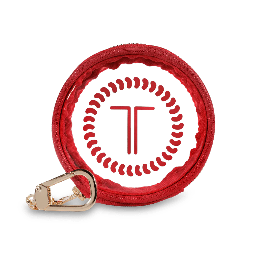 TELETOTE Keychain - Red Holiday Glitter