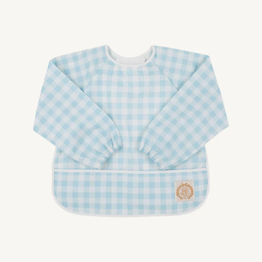 Biscuit Bib, 
Buckhead Blue Gingham/Worth Ave White