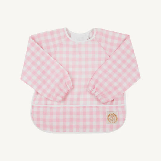 Biscuit Bib, 
Palm Beach Pink Gingham/Worth Ave White