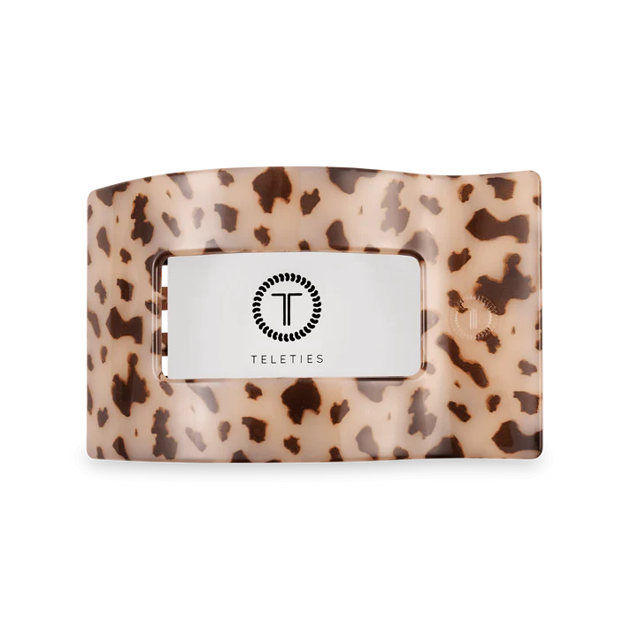 Teleties Flat Rectangle Hair Clip - Blonde Tortoise