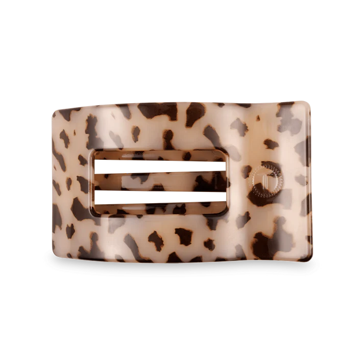 Teleties Flat Rectangle Hair Clip - Blonde Tortoise