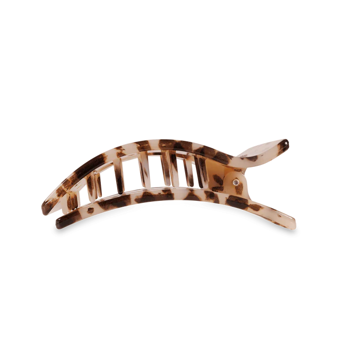 Teleties Flat Rectangle Hair Clip - Blonde Tortoise