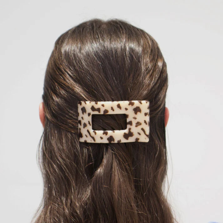 Teleties Flat Rectangle Hair Clip - Blonde Tortoise
