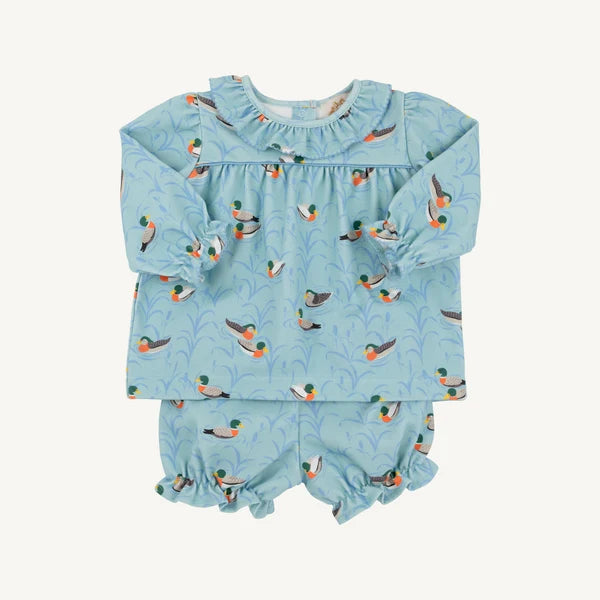 Bon Air Bloomer Set - Pima, 
Fine Weather for Ducks/Sarasota Sky
