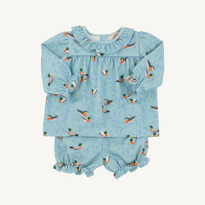 Bon Air Bloomer Set - Pima, 
Fine Weather for Ducks/Sarasota Sky
