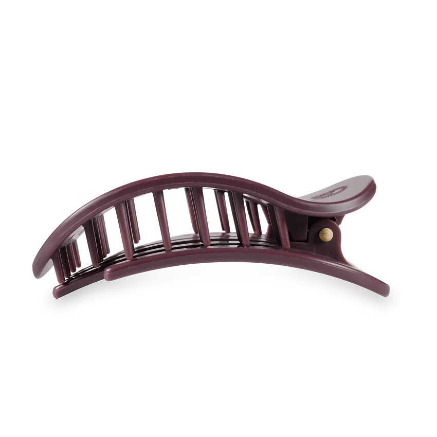 Teleties Flat Round Hair Clip - Burgundy Bliss