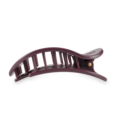 Teleties Flat Round Hair Clip - Burgundy Bliss