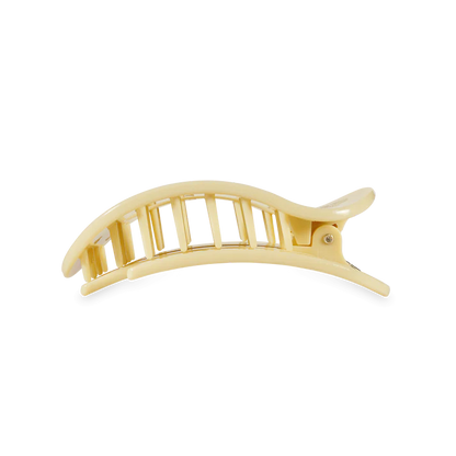 Teleties Flat Round Hair Clip - Butter Yellow