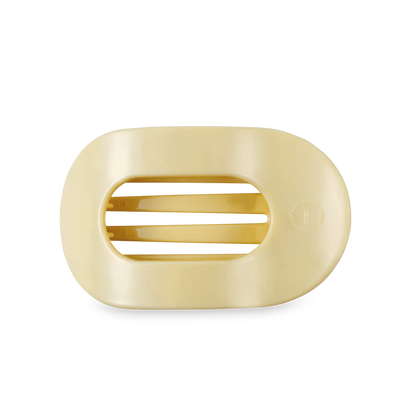 Teleties Flat Round Hair Clip - Butter Yellow