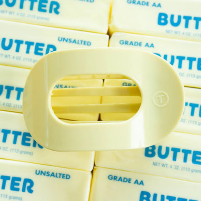 Teleties Flat Round Hair Clip - Butter Yellow