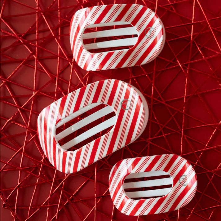 Teleties Candy Cane Crush - Flat Round Hair Clip