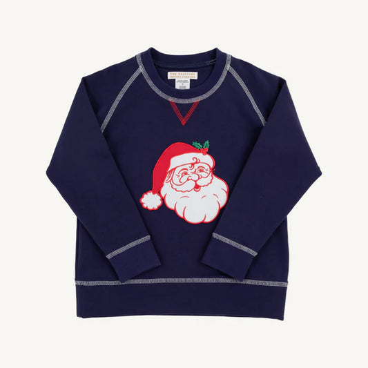 Cassidy Comfy Crewneck - Boys - French Terry, 
Nantucket Navy/Santa
