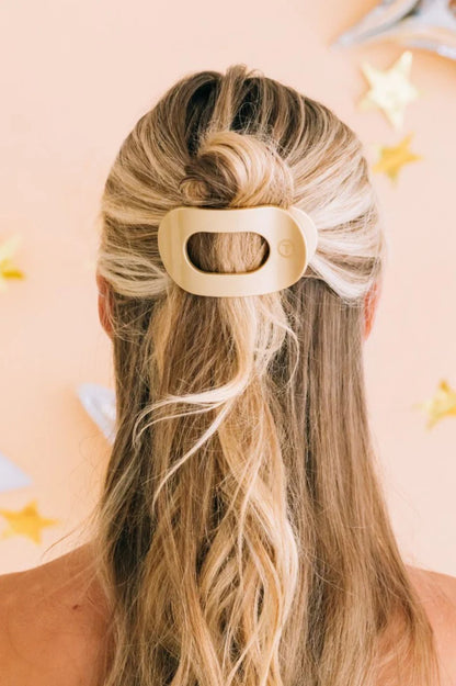 Teleties Flat Round Hair Clip - Champagne Toast