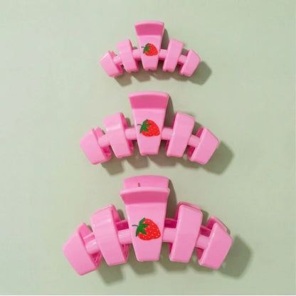 Teleties Classic Hair Clip - Handpicked Strawberry