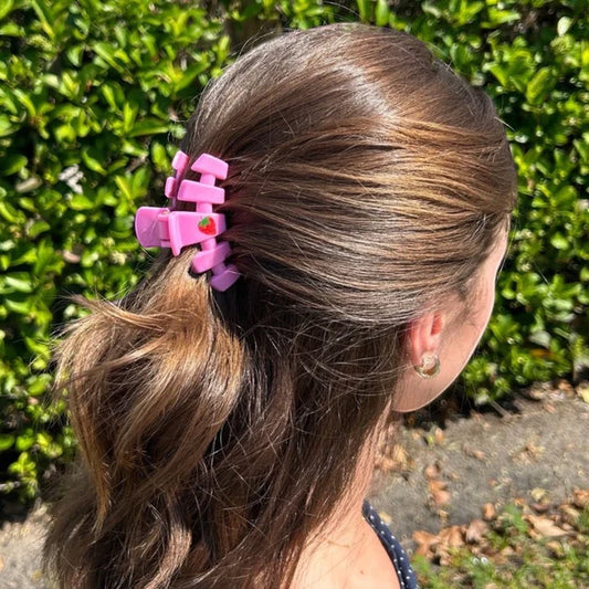Teleties Classic Hair Clip - Handpicked Strawberry