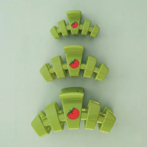 Teleties Classic Hair Clip - Locally Grown Tomato