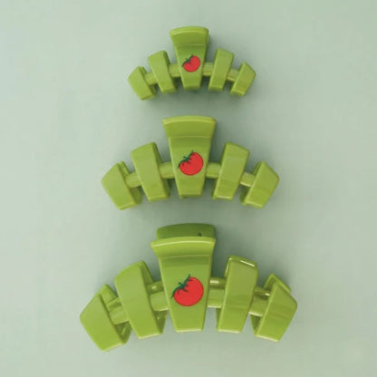 Teleties Classic Hair Clip - Locally Grown Tomato