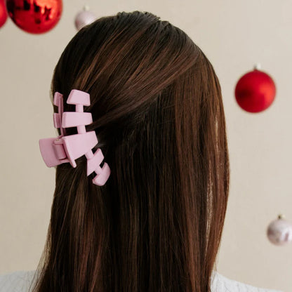 Teleties Classic Hair Clip - Merry Pinkmas