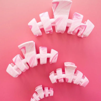 Teleties Classic Hair Clip - Pinch Me! Pink