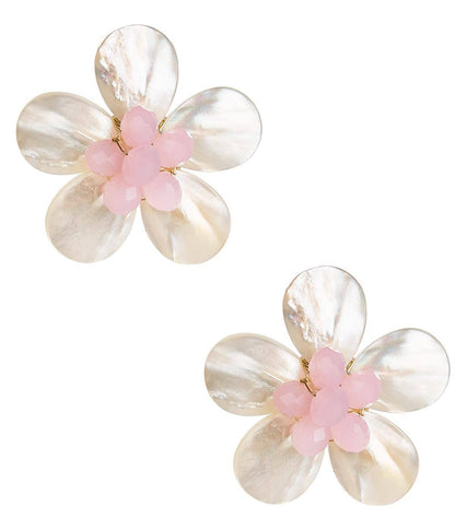 Libby Earrings - WS: Post / Mother of Pearl