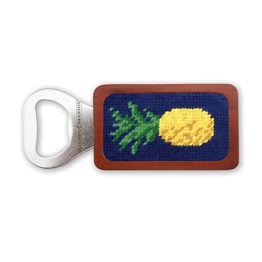 NEEDLEPOINT BOTTLE OPENER, PINEAPPLE