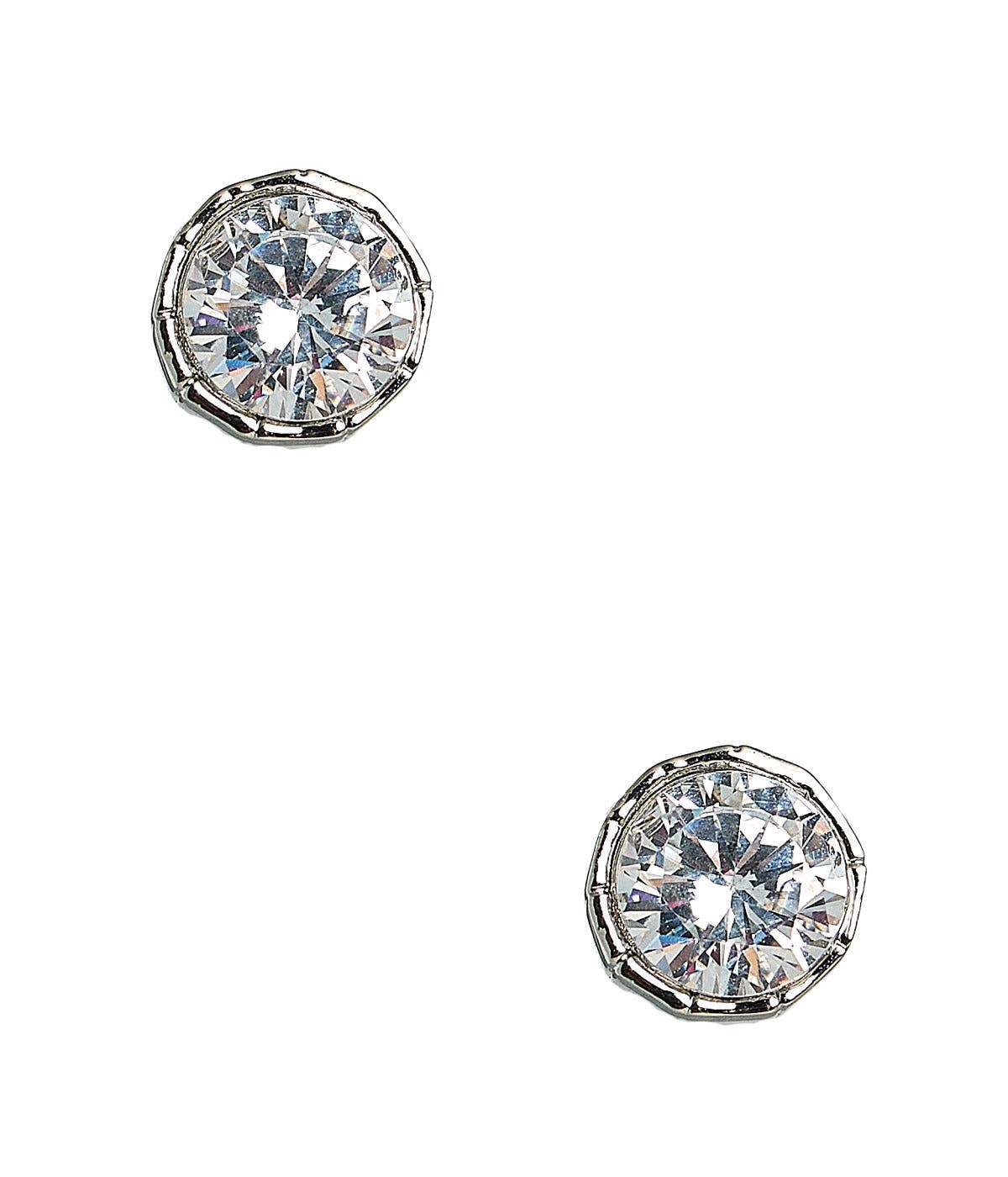 Bamboo Baby Bezel Stud  - 18k Gold Plated - WS: Post / Gold