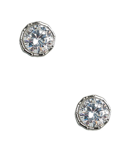 Bamboo Baby Bezel Stud  - 18k Gold Plated - WS: Post / Gold