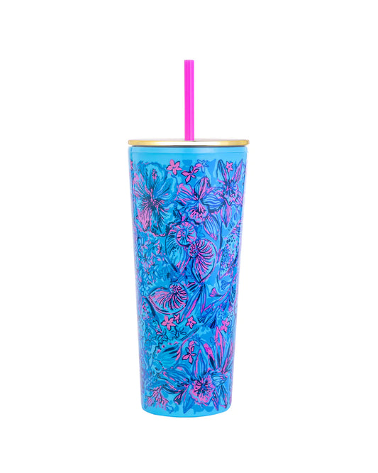 Tumbler with Straw, Shells N Bells