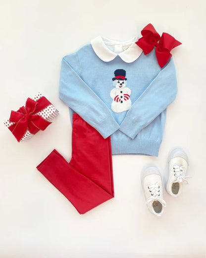 Isaac's Intarsia Sweater, 
Beale Street Blue/Snowman