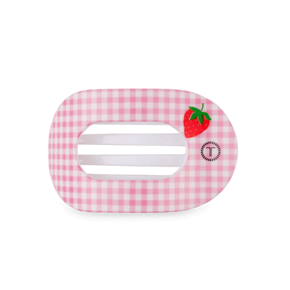 Teleties Flat Round Hair Clip - Handpicked Strawberry
