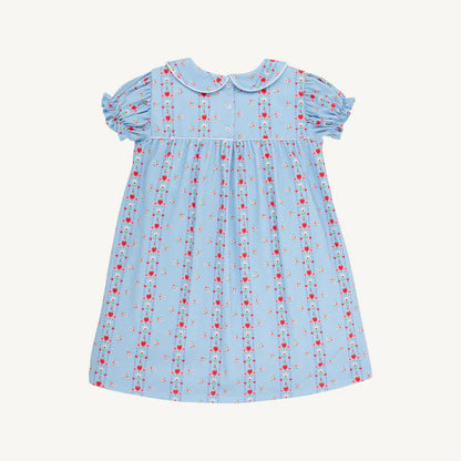 Holly Day Dress - Normal Weight Pima, 
First Day Flowers/Worth Ave White/Richmond Red